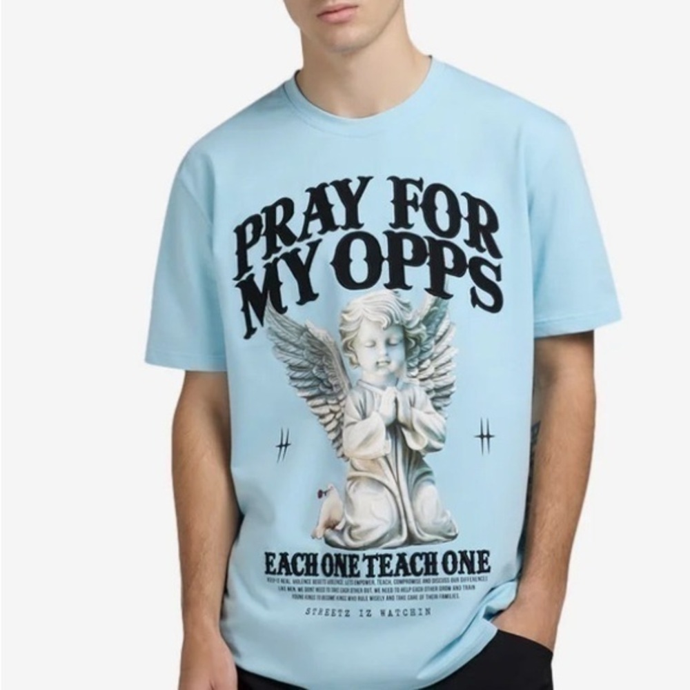 NWT Streetz Iz Watchin Pray For My Opps Shirt Urban Graphics New Small or Large